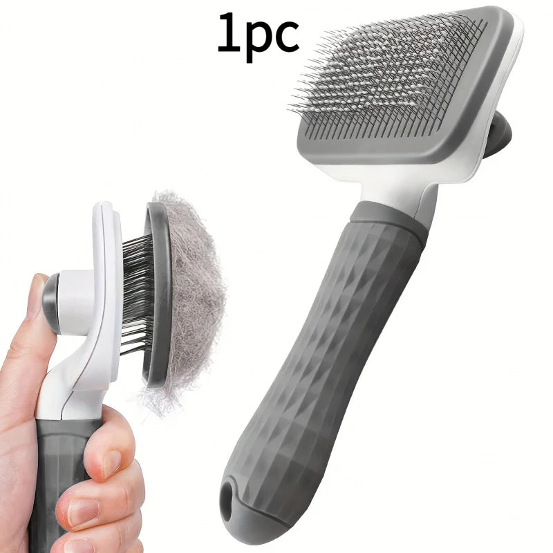 Brosse de toilettage auto-nettoyante pour chat et chien - Retrait des poils en un clic, toutes saisons