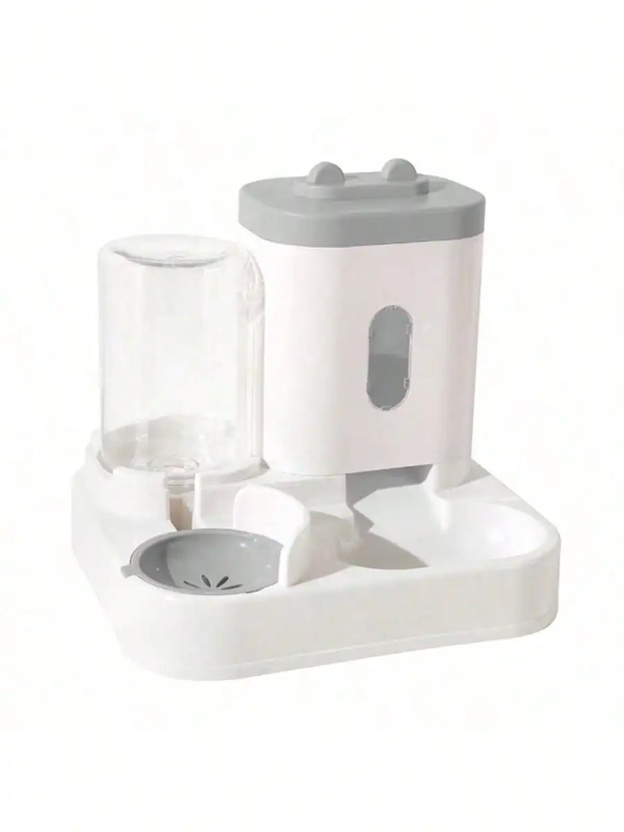 Distributeur d'eau et de nourriture automatique par gravité pour chat - Grande capacité, design anti-déversement tout-en-un