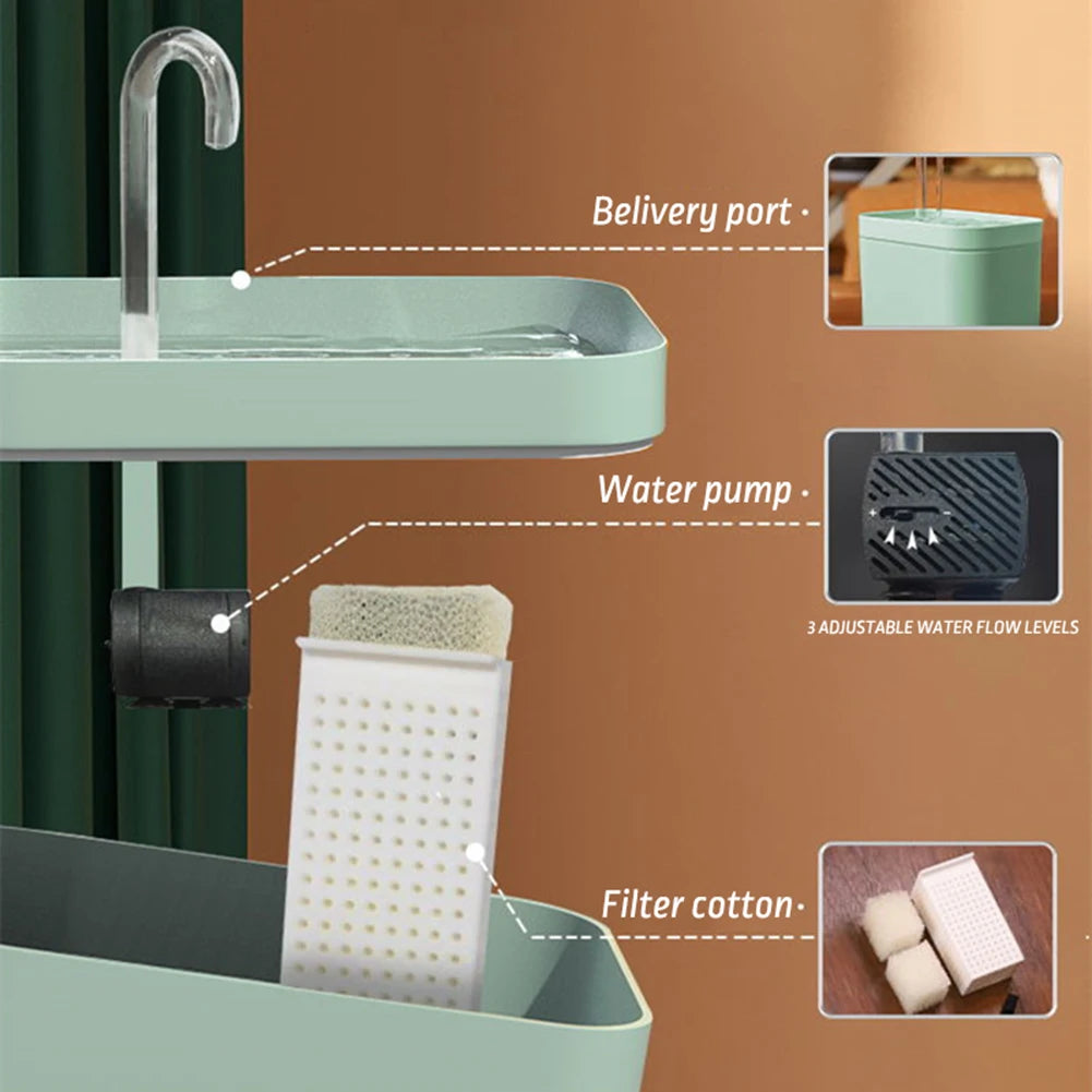 Fontaine à eau 1,5L pour chat - Grande capacité, circulation continue, multi-filtration, silencieuse