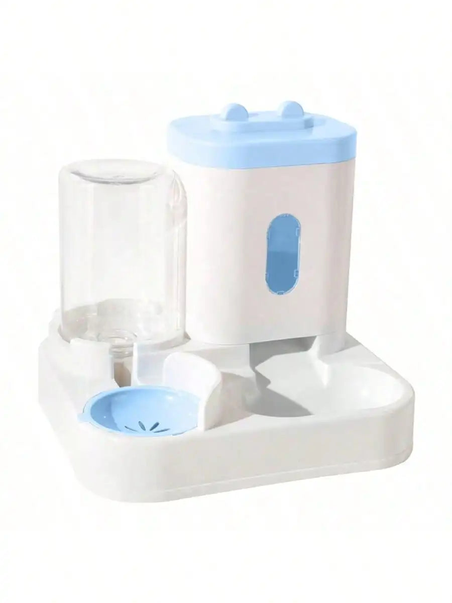 Distributeur d'eau et de nourriture automatique par gravité pour chat - Grande capacité, design anti-déversement tout-en-un