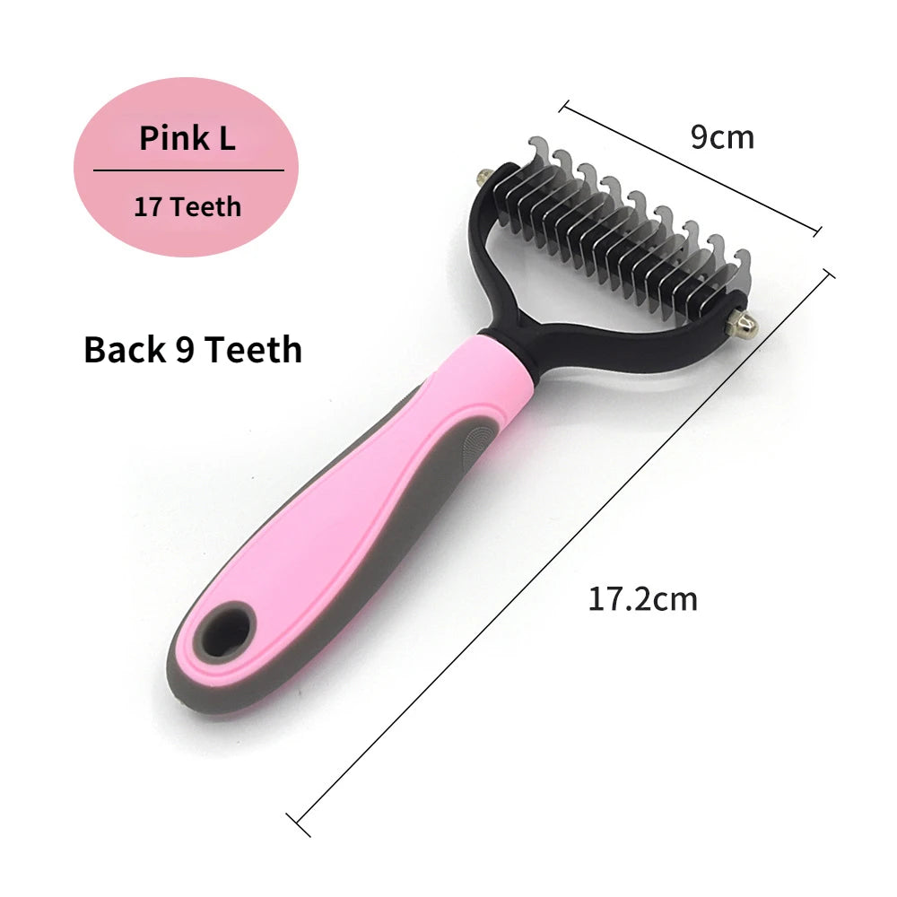 Brosse de toilettage professionnelle anti-mue pour chien et chat - Démêlant et coupe-nœuds