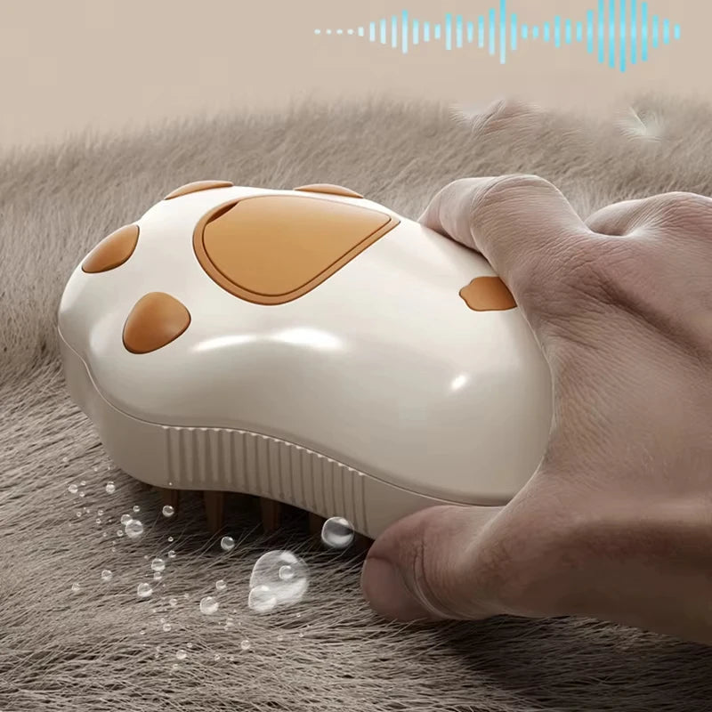 Brosse vapeur 3 en 1 pour chien et chat - Peigne électrique spray, massage et toilettage