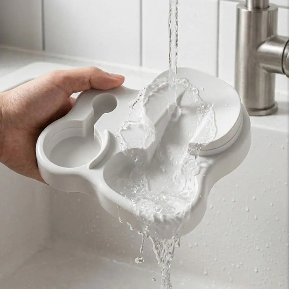 Distributeur automatique 2 en 1 pour animaux - Design Champignon, grande capacité, séparation sec/humide, réservoir d'eau par gravité