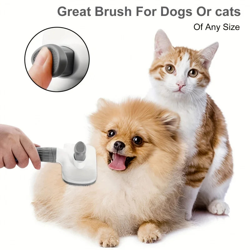 Brosse de toilettage auto-nettoyante pour chat et chien - Retrait des poils en un clic, toutes saisons