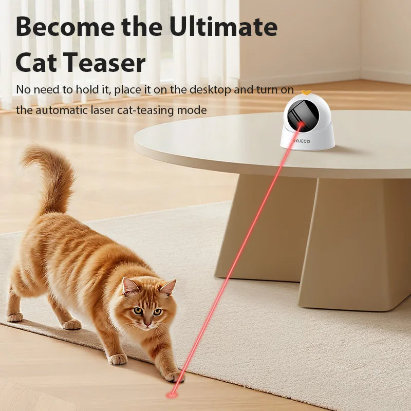 ROJECO Jouet Laser Automatique pour Chat – Interactif, Réglable, Électrique, Idéal pour Chaton et Chien