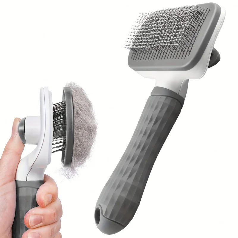 Brosse de toilettage auto-nettoyante pour chat et chien - Retrait des poils en un clic, toutes saisons