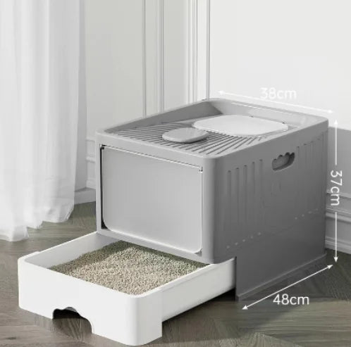 Bac à litière autonettoyant avec rayons ultraviolets pour chat - Maison toilette facile à nettoyer