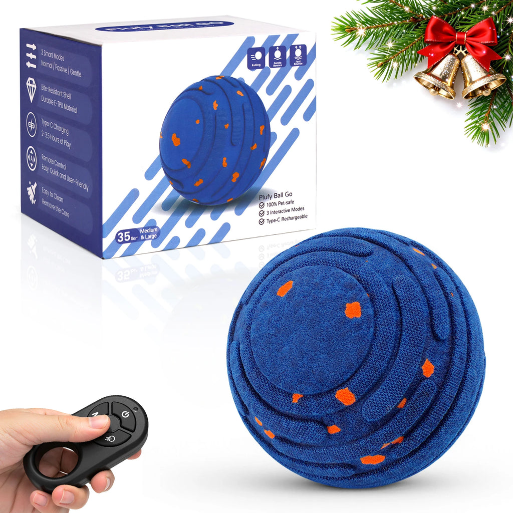 Jouet Interactif Intelligent pour Chien – Balle E-TPU Incassable, Rechargeable, Télécommandée, pour Petits et Moyens Chiens