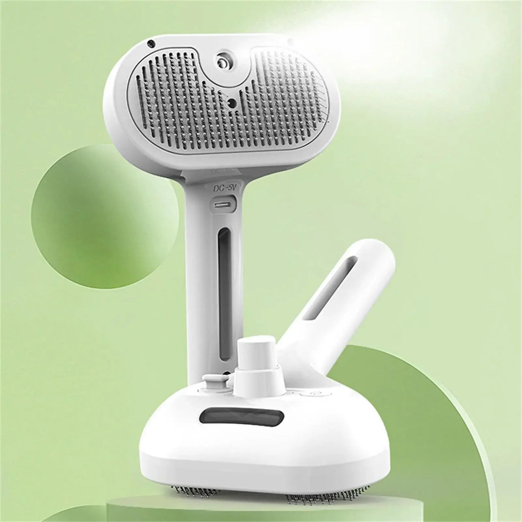 Brosse vapeur électrique 3 en 1 pour chien et chat - Toilettage, démêlage et massage