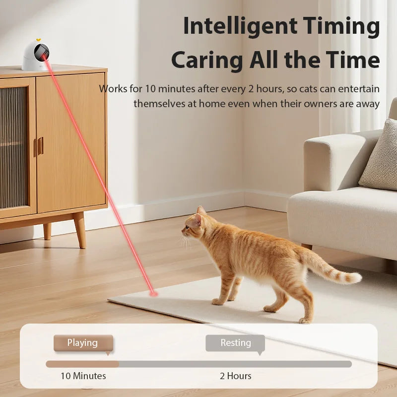 ROJECO Jouet Laser Automatique pour Chat – Interactif, Réglable, Électrique, Idéal pour Chaton et Chien