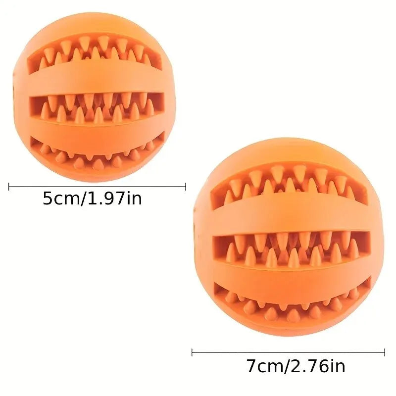 Balle Jouet pour Chien – Non Toxique, Résistante aux Morsures, Distributeur de Friandises, Nettoyant Dentaire pour Chiens et Chats