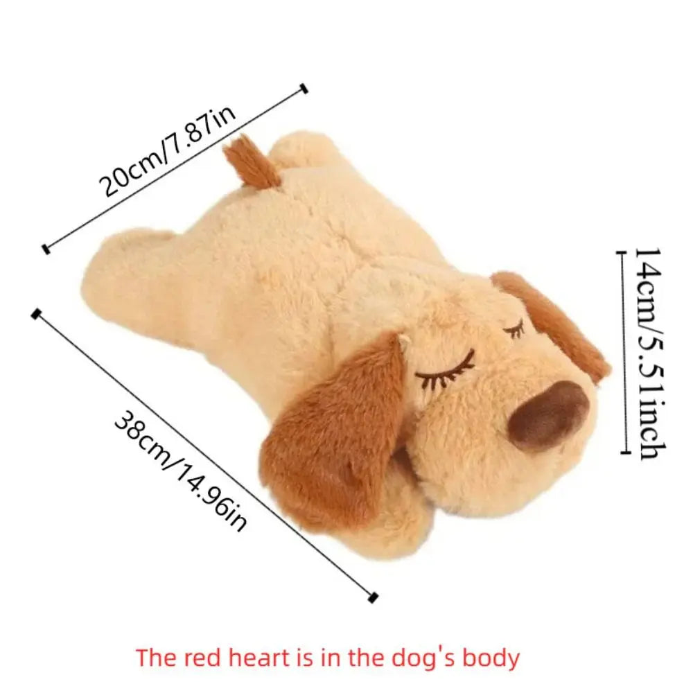 Peluche Apaisante pour Chien – Jouet avec Battement de Cœur Intégré, Anti-Anxiété, Aide au Sommeil pour Chiot
