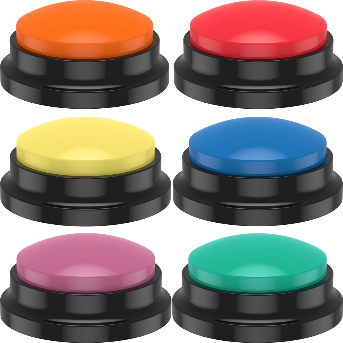 Boutons de Communication pour Chien – Lot de 6, Tapis Antidérapant, Enregistrement Vocal 30 Secondes pour Dressage