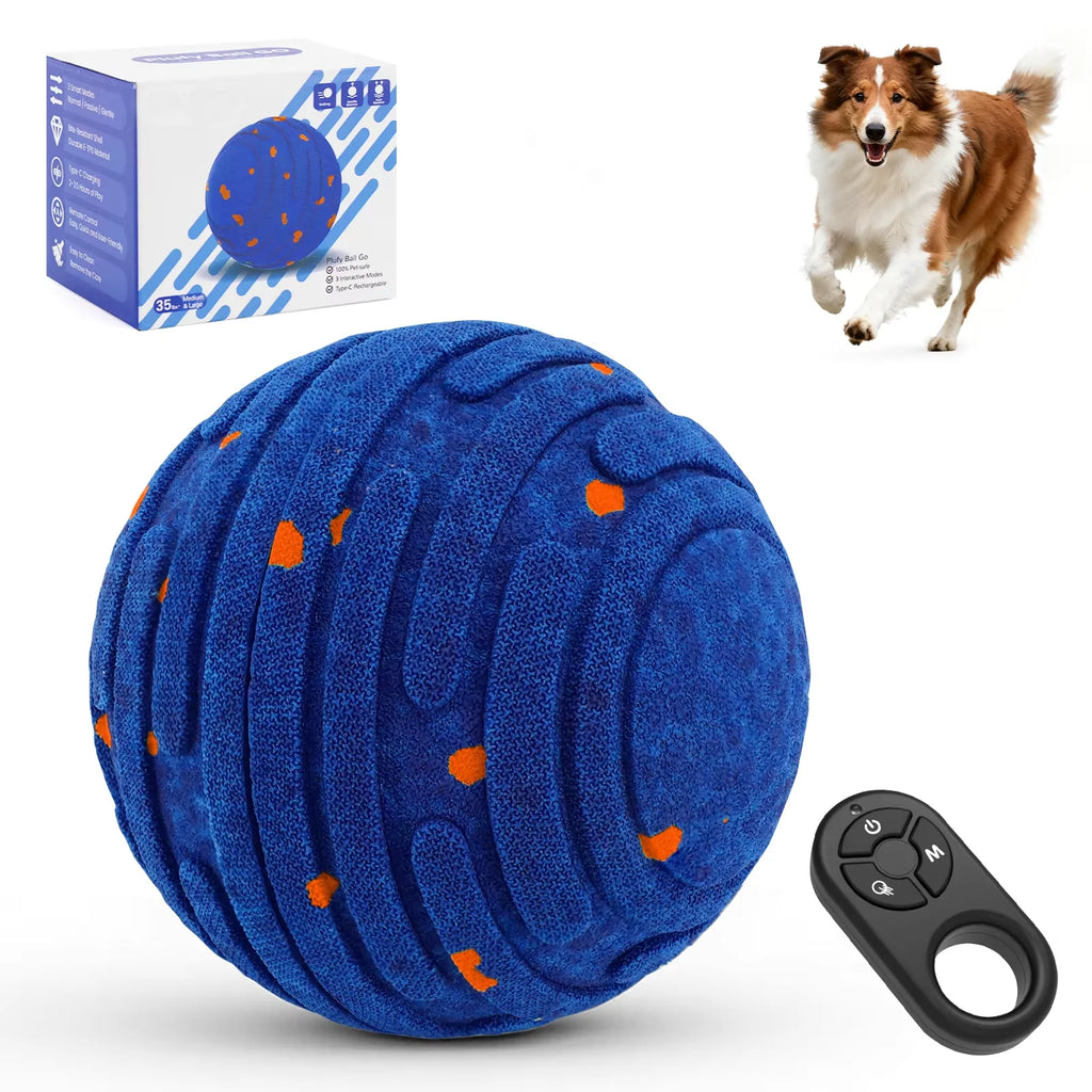 Jouet Interactif Intelligent pour Chien – Balle E-TPU Incassable, Rechargeable, Télécommandée, pour Petits et Moyens Chiens