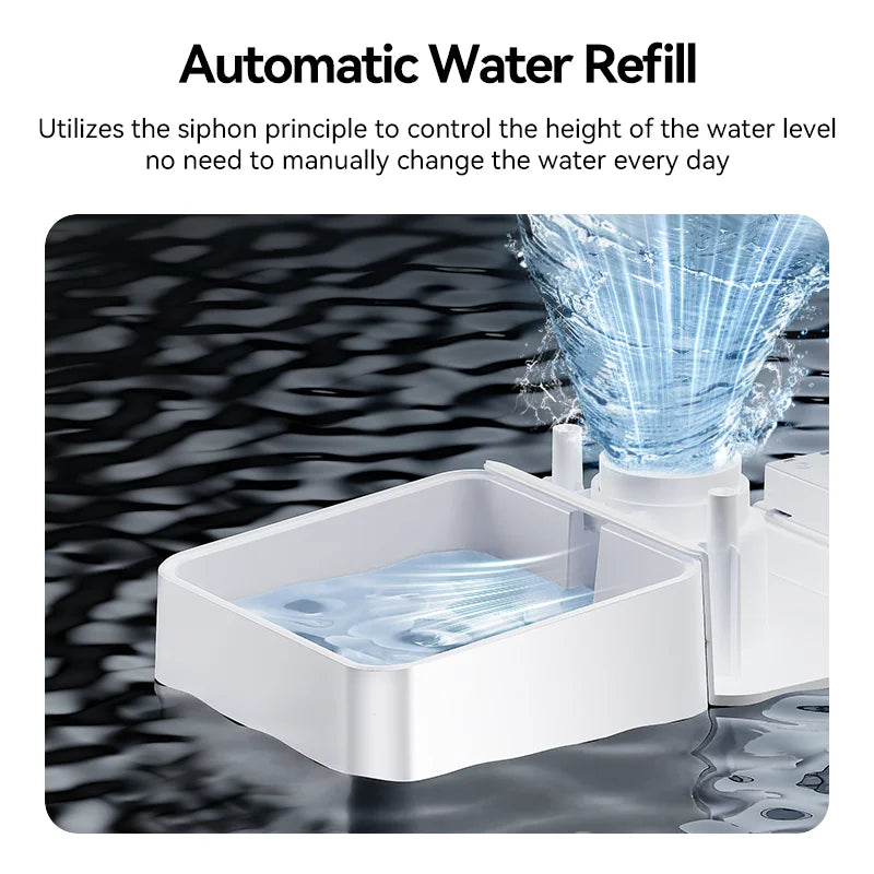 ROJECO 8,5L Distributeur automatique pour animaux avec fontaine à eau - WiFi, application, 5L nourriture + 3,5L eau par gravité