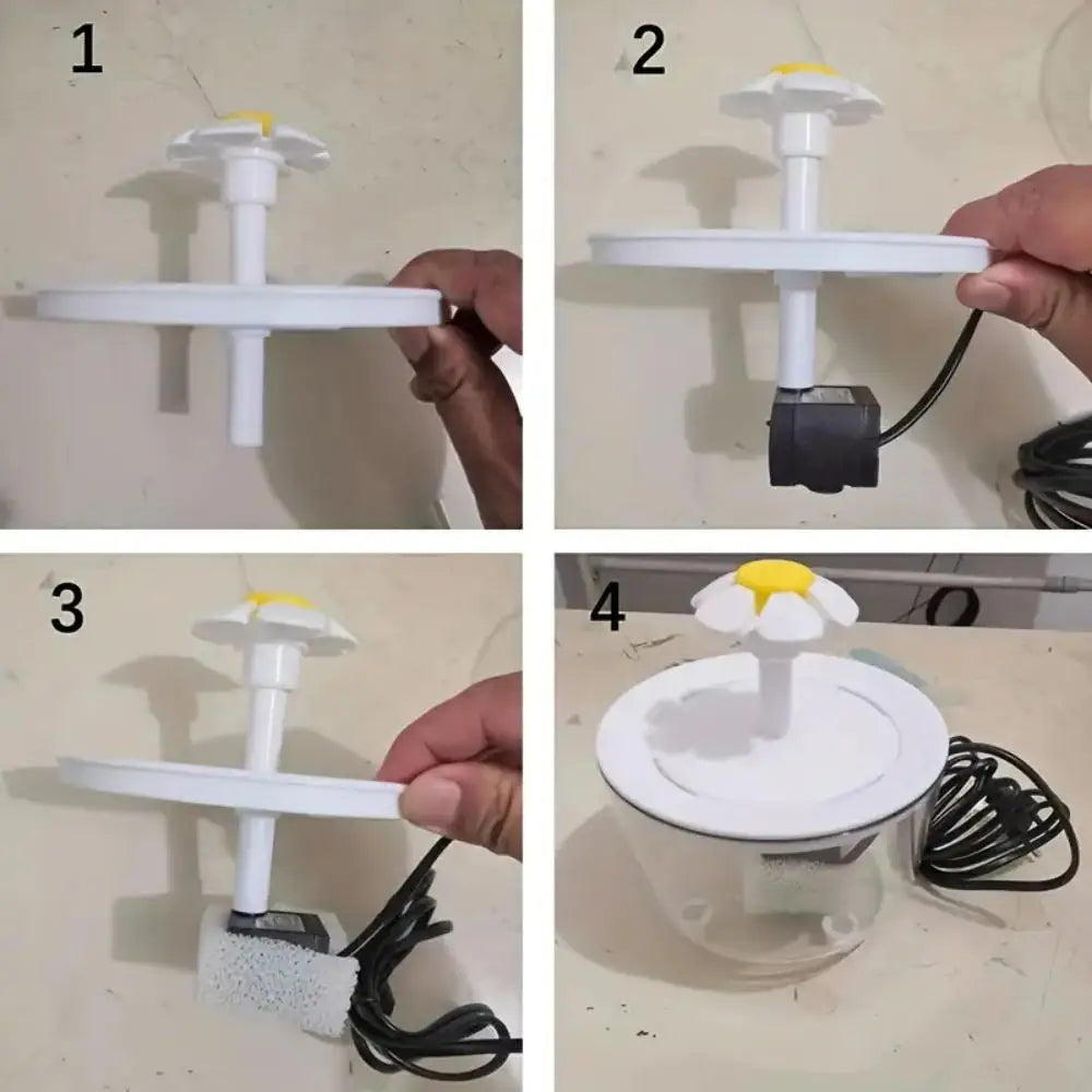 Fontaine à eau silencieuse pour animaux 1,2L - Filtre automatique USB, circulation continue, gamelle distributrice pour chats