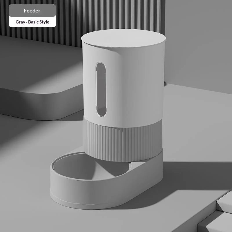 Distributeur automatique de nourriture et d'eau grande capacité - Gamelle intelligente gravitationnelle pour chien et chat