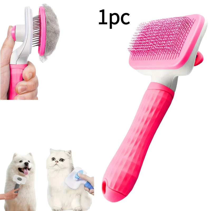 Brosse de toilettage auto-nettoyante pour chat et chien - Retrait des poils en un clic, toutes saisons