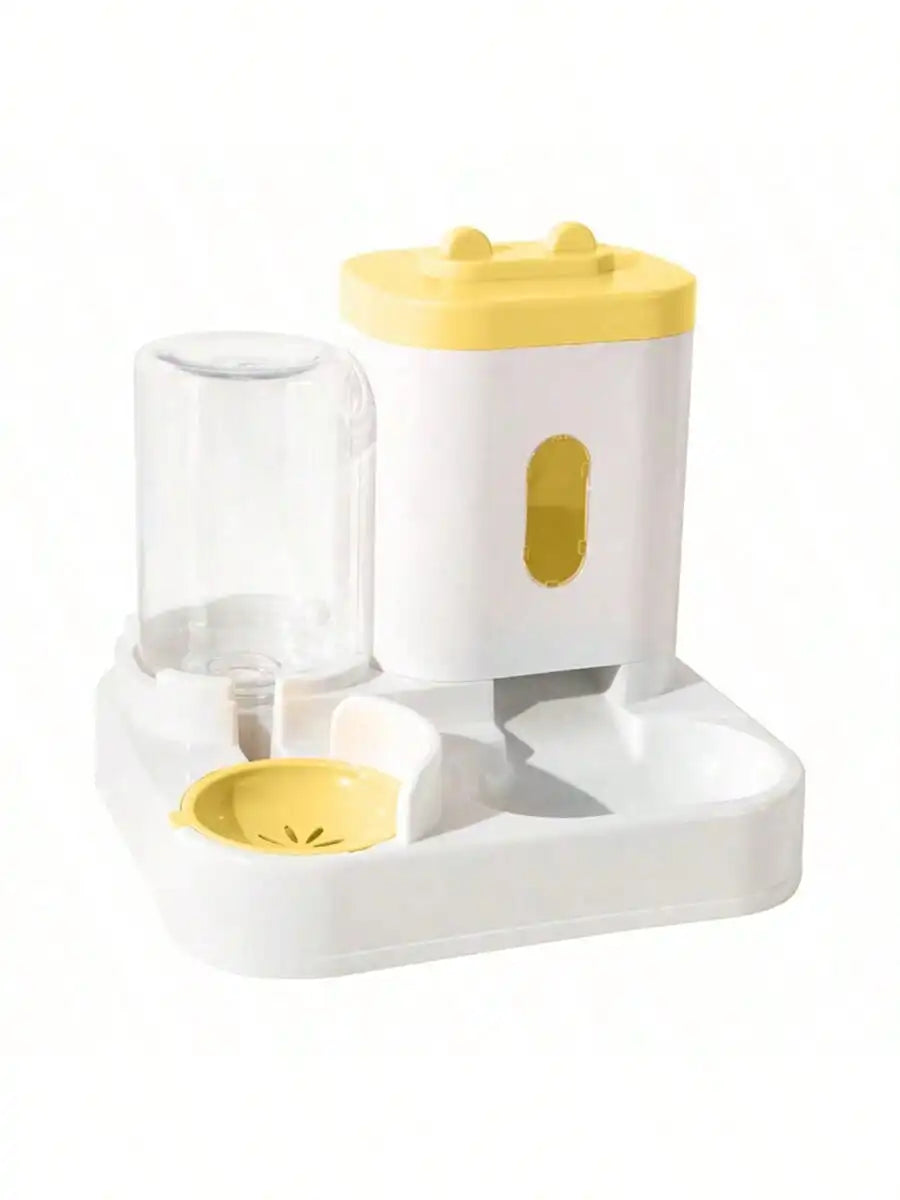 Distributeur d'eau et de nourriture automatique par gravité pour chat - Grande capacité, design anti-déversement tout-en-un