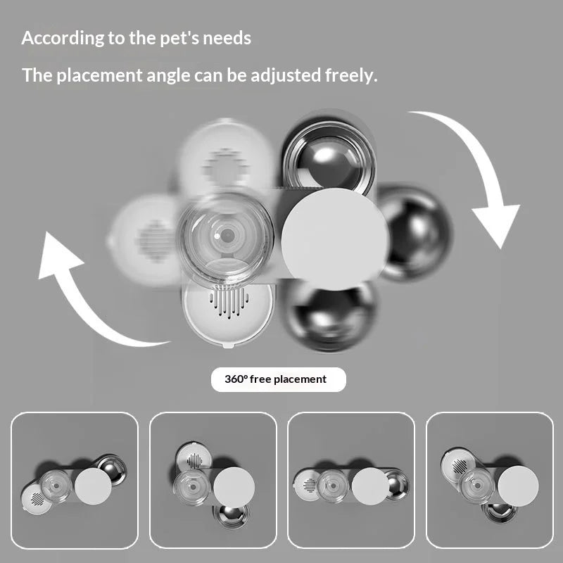 Distributeur automatique de nourriture et d'eau grande capacité - Gamelle intelligente gravitationnelle pour chien et chat