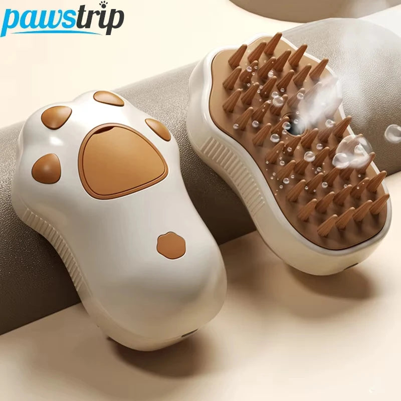 Brosse vapeur 3 en 1 pour chien et chat - Peigne électrique spray, massage et toilettage