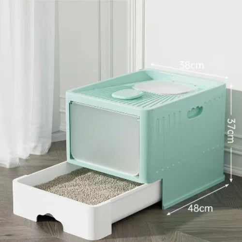 Bac à litière autonettoyant avec rayons ultraviolets pour chat - Maison toilette facile à nettoyer