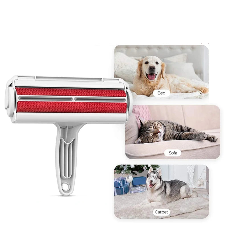 Rouleau ramasse-poils réutilisable pour chien et chat - Brosse anti-poils canapé, vêtements et voiture