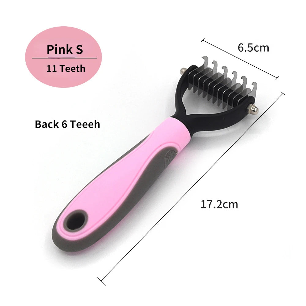 Brosse de toilettage professionnelle anti-mue pour chien et chat - Démêlant et coupe-nœuds