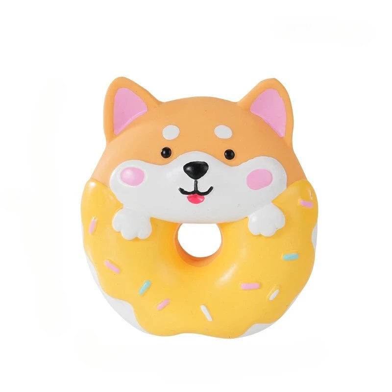Jouet Interactif pour Chien et Chat – Poulet Couinant en Latex, Figurines Cartoon à Mâcher, Entraînement