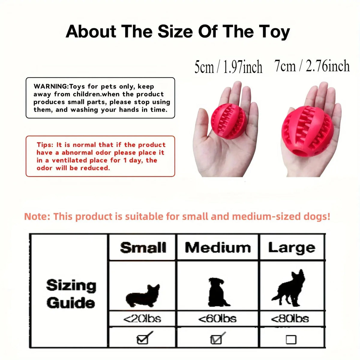 Balle Jouet pour Chien – Non Toxique, Résistante aux Morsures, Distributeur de Friandises, Nettoyant Dentaire pour Chiens et Chats