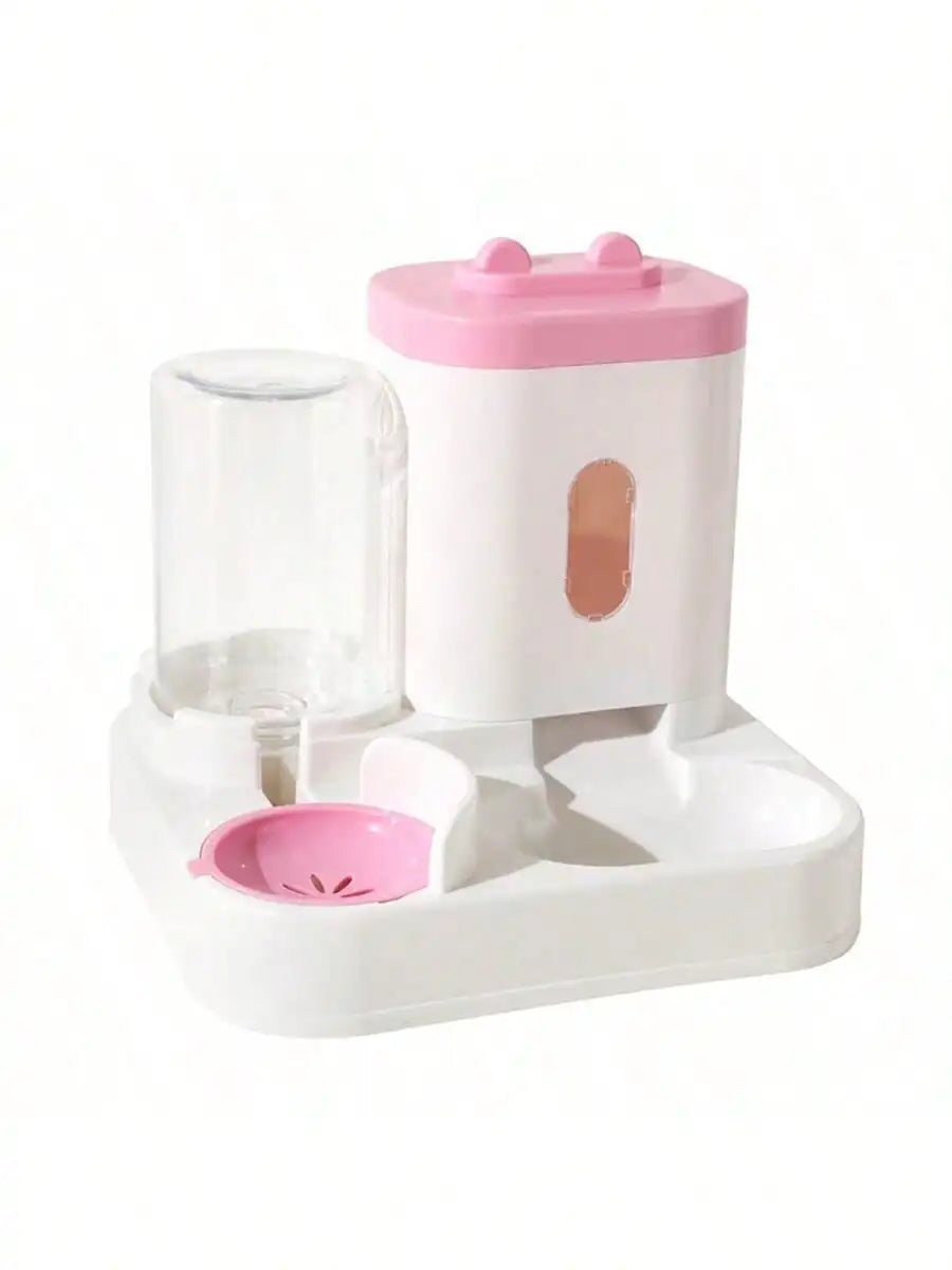 Distributeur d'eau et de nourriture automatique par gravité pour chat - Grande capacité, design anti-déversement tout-en-un
