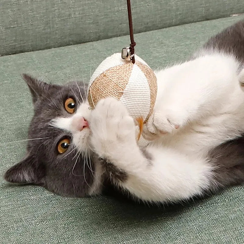 Canne à Pêche pour Chat – Jouet Interactif en Bois avec Plumes Colorées, Idéal pour Chaton