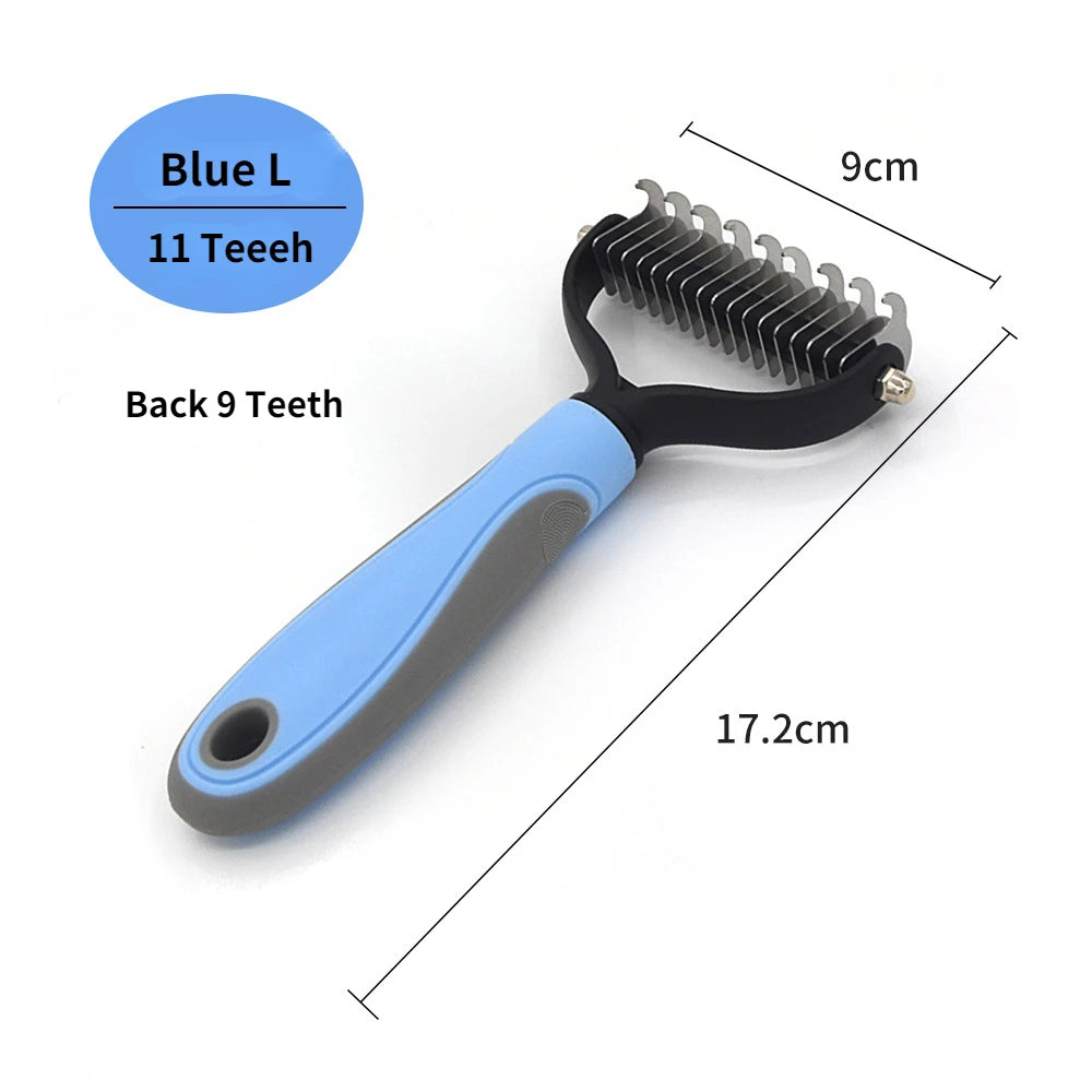 Brosse de toilettage professionnelle anti-mue pour chien et chat - Démêlant et coupe-nœuds
